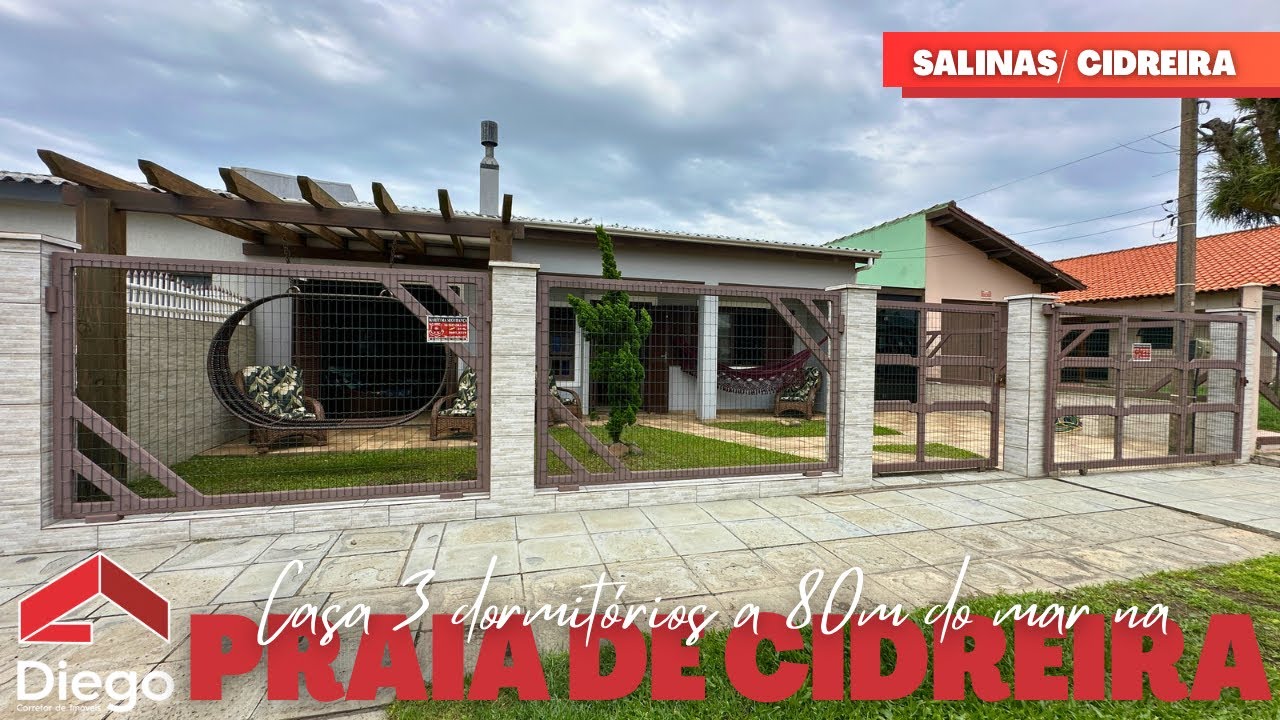 ❌INDISPONÍVEL❌ R$ 270.000,00 - CASA À 80 METROS DO MAR À VENDA NA PRAIA DE CIDREIRA-RS