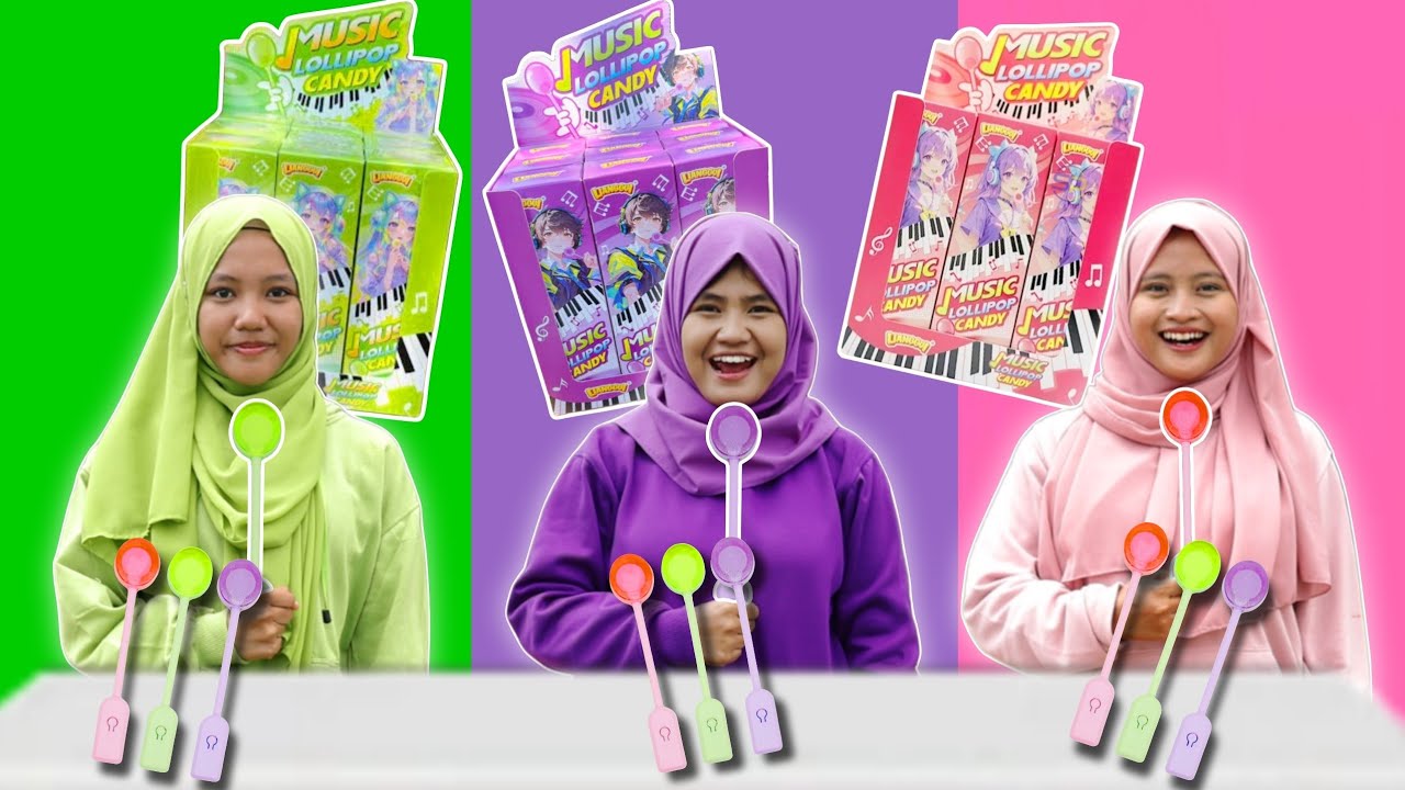 PILIH PERMEN LOLIPOP MUSIK SESUAI WARNA BAJU PART 2 | CHIKAKU FAMILY