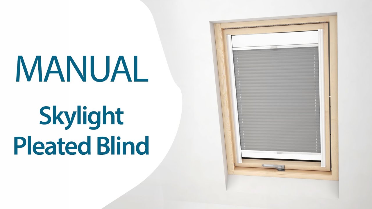 Skylight pleated blind step-by-step installation guide. Visual installation manual.
