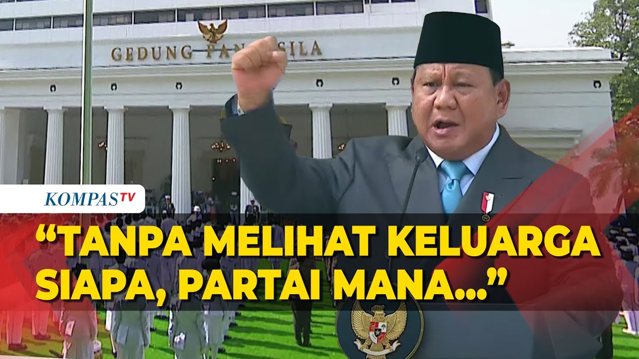 [FULL] Berapi-api! Pidato Presiden Prabowo Upacara Hari Lahir Pancasila: Saya Peringati Semua Unsur