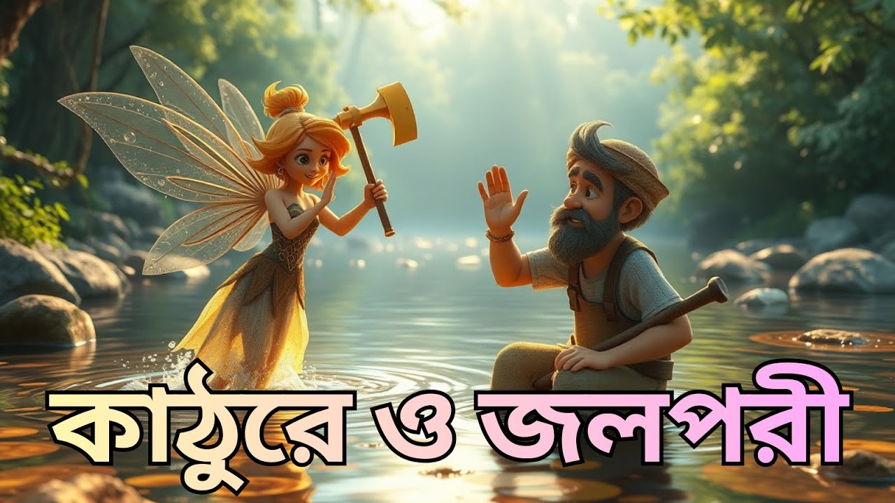 কাঠুরে ও জলপরী | ঈশপের শিক্ষামূলক গল্প
