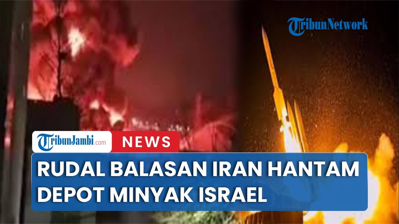 Rudal Balasan Iran Hancurkan Depot Minyak Israel