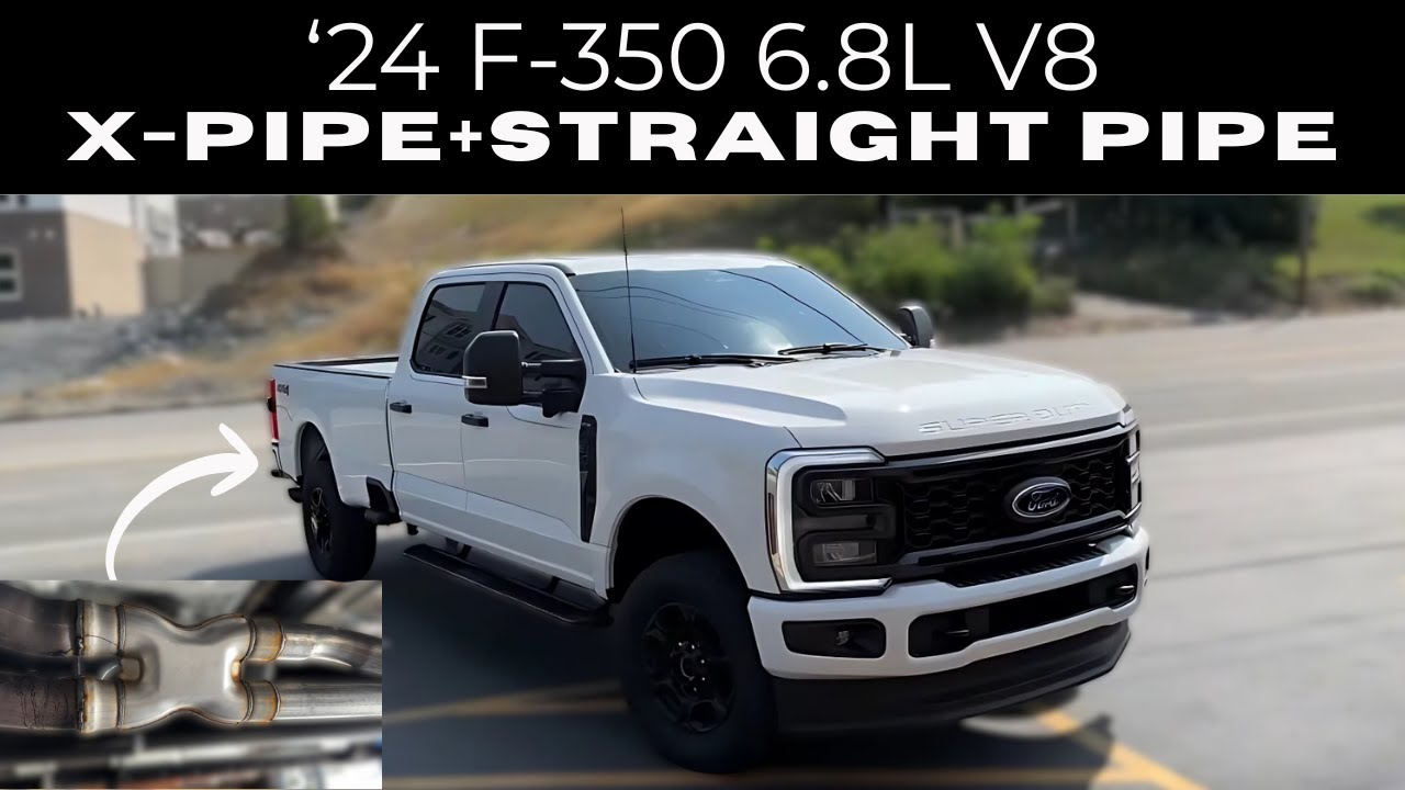 Ford F-350 SXT 2024 года выпуска 6,8 л V8 с X-Pipe и прямыми трубами!
