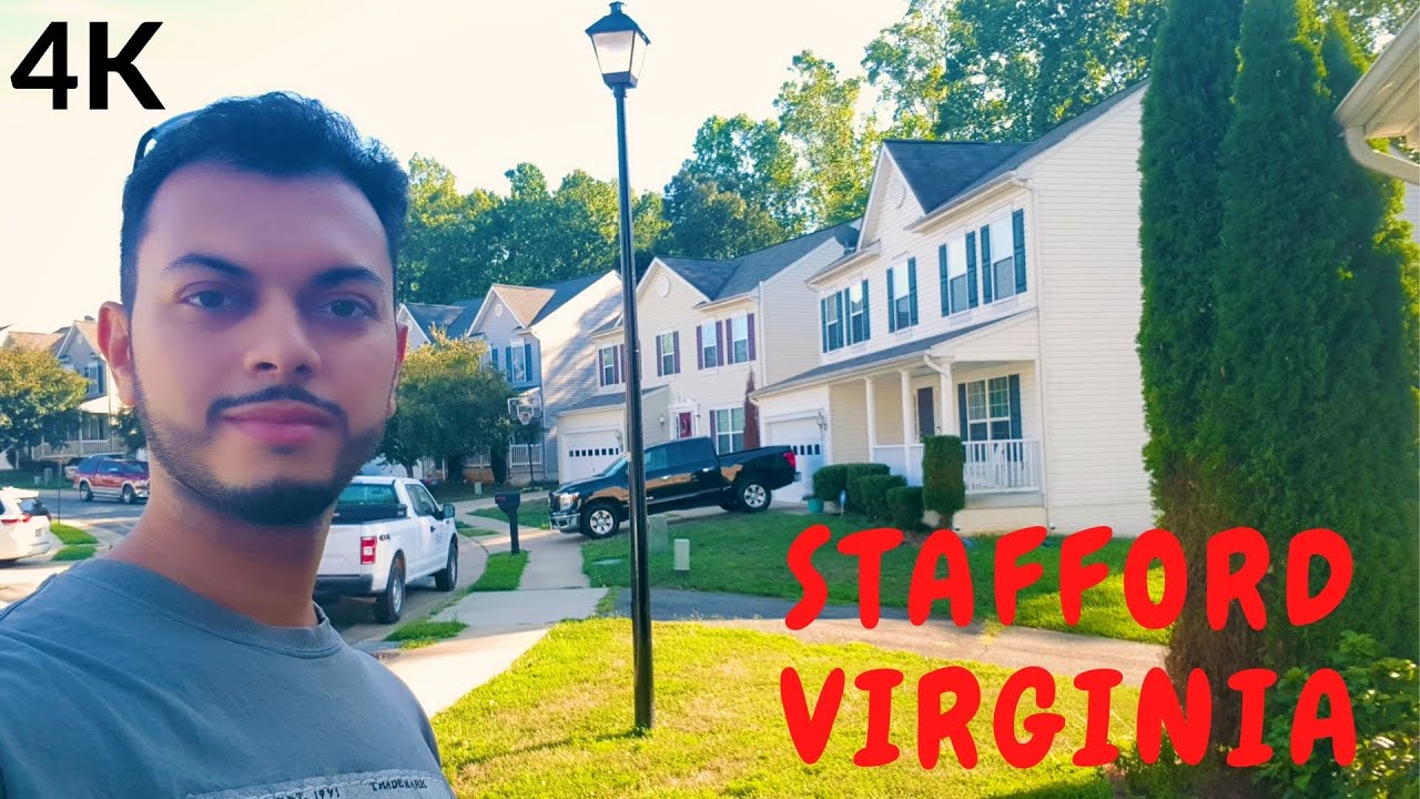 Driving in Stafford Virginia USA - Beautiful Houses - 4K