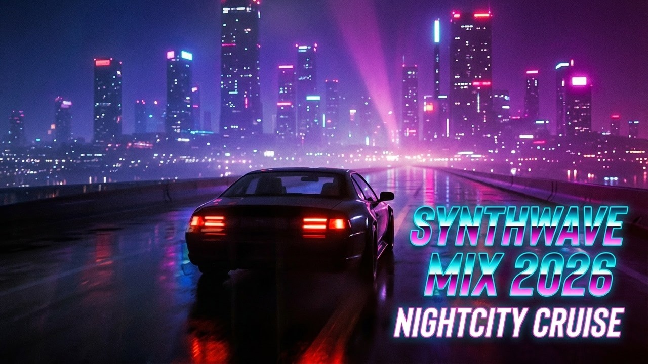 Synthwave Mix 2026 Vol 1 – 3 Tracks Loop NightCity Cruise #synthwave #drivemusic #outrun #retrowave