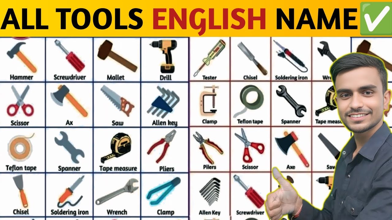 ✅ टूल्स नेम इंग्लिश में | टूल्स नेम | Tools Name | Tools Names In English | Tool Name  20 | English