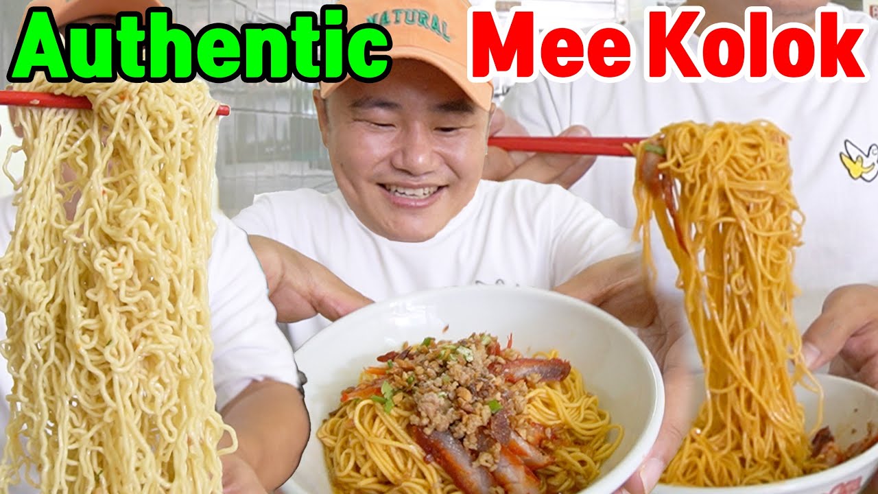Trying Mee Kolok in Sarawak! Amazing Taste of Malaysia Street Food Mukbang
