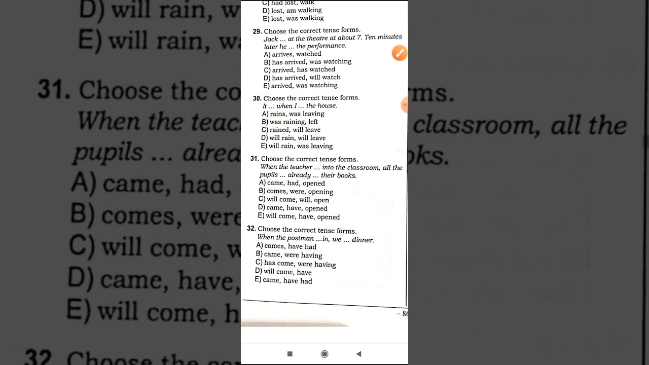 Toplu - Tense Forms ( Mixed Tests 1- 55) izahı
