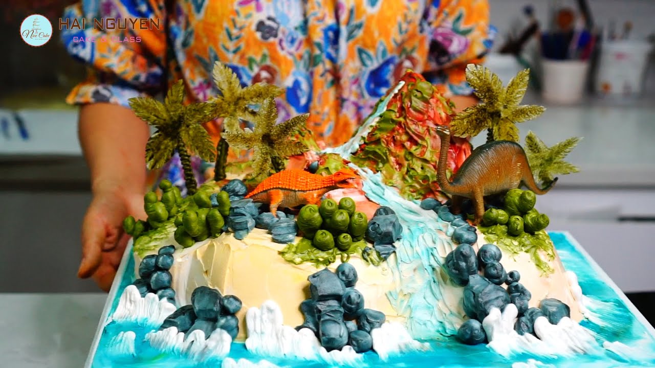 Wonderful Make a Dinosaurs Island Cake | Bánh Tạo Hình Tuyệt Vời Hòn Đảo Khủng Long