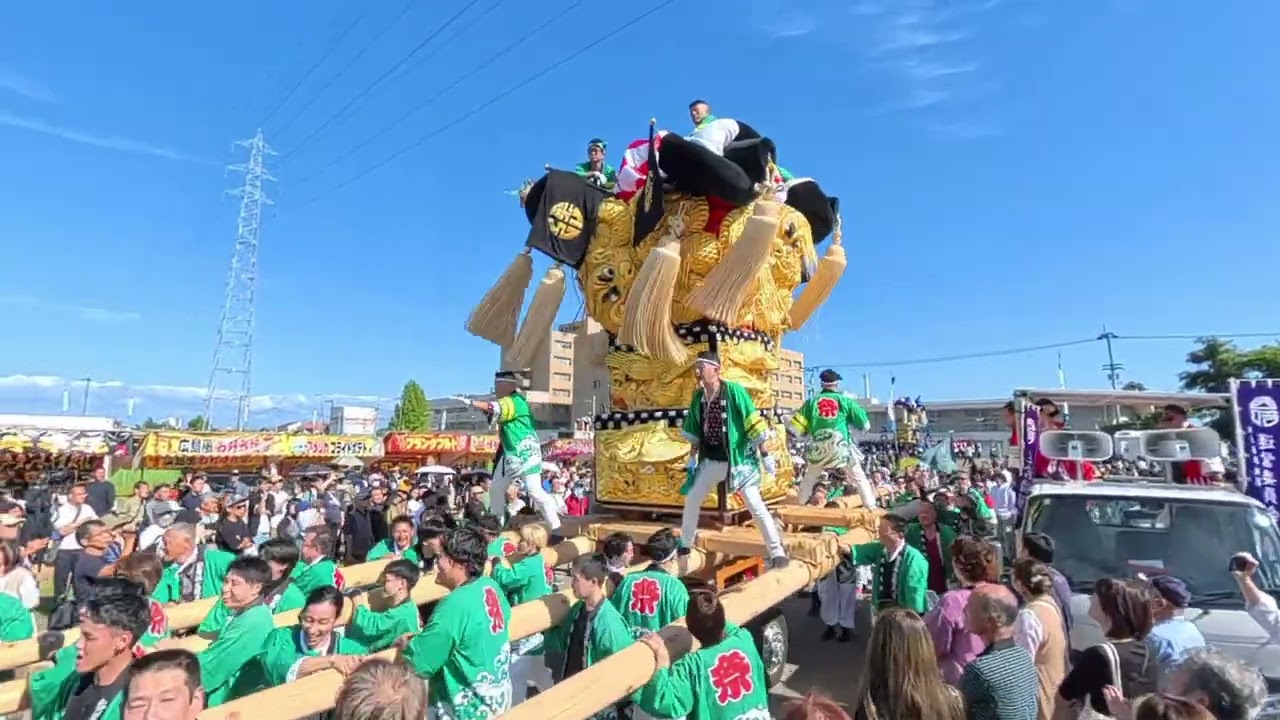 太鼓台入場 ２　2024新居浜太鼓祭り 国領川河川敷かきくらべ