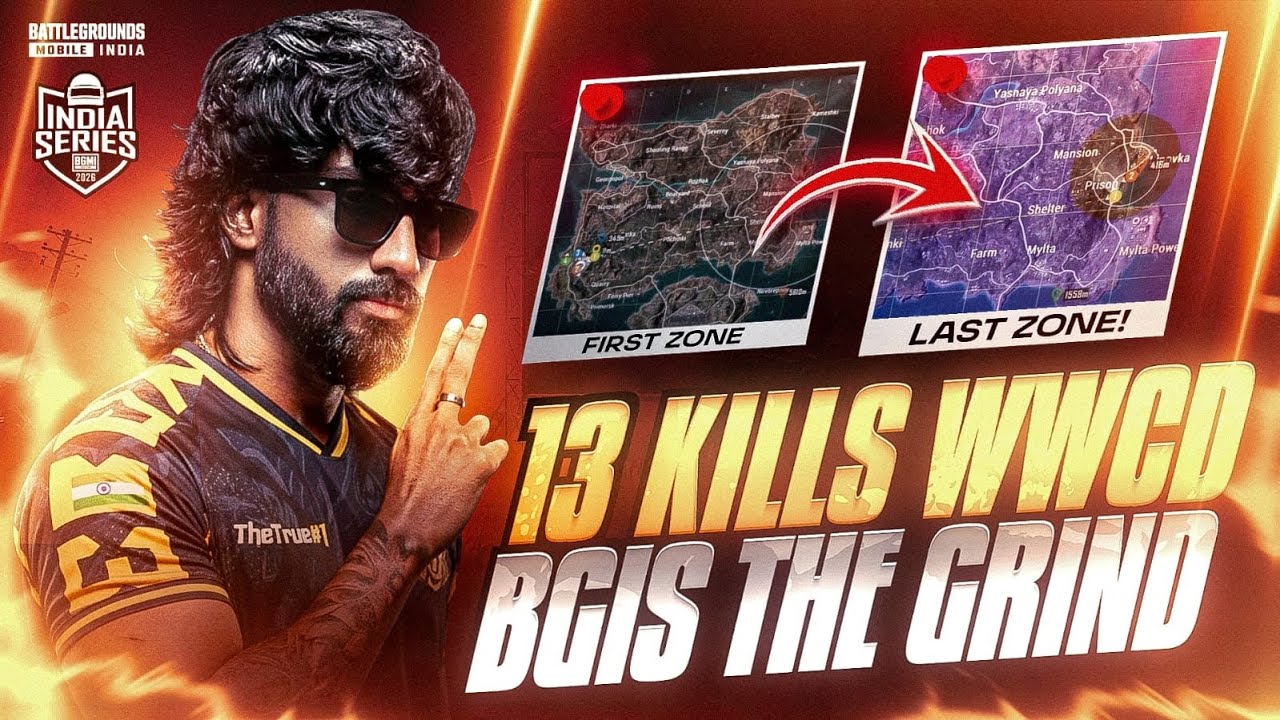 BGIS THE GRIND - 13 KILLS WWCD - EVOX ESPORTS - iPHONE 17 PRO MAX 🇮🇳