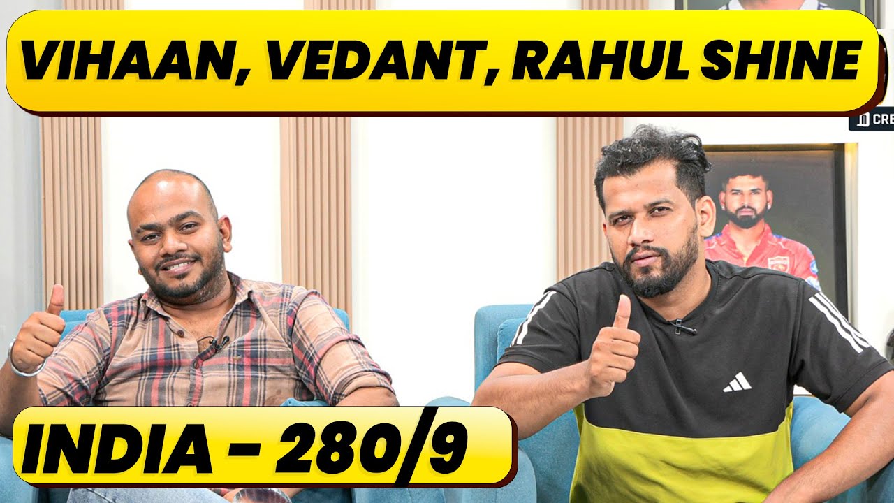 🔴Ind U19 vs Aus U19 - Vihaan, Vedant and Rahul's 50s push India to 280/9, Will it be enough?