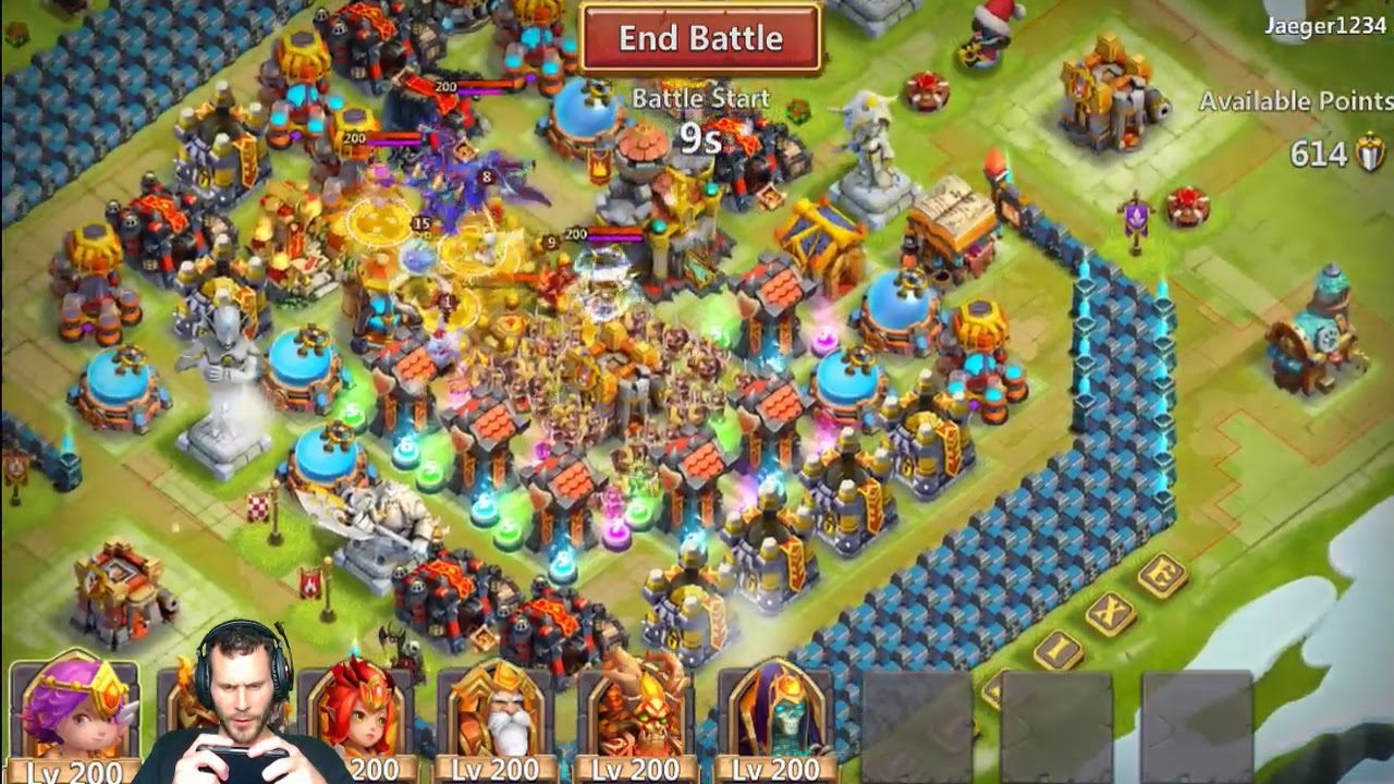 3040 Guild Wars Score Using The Safe Sniping Method Castle Clash