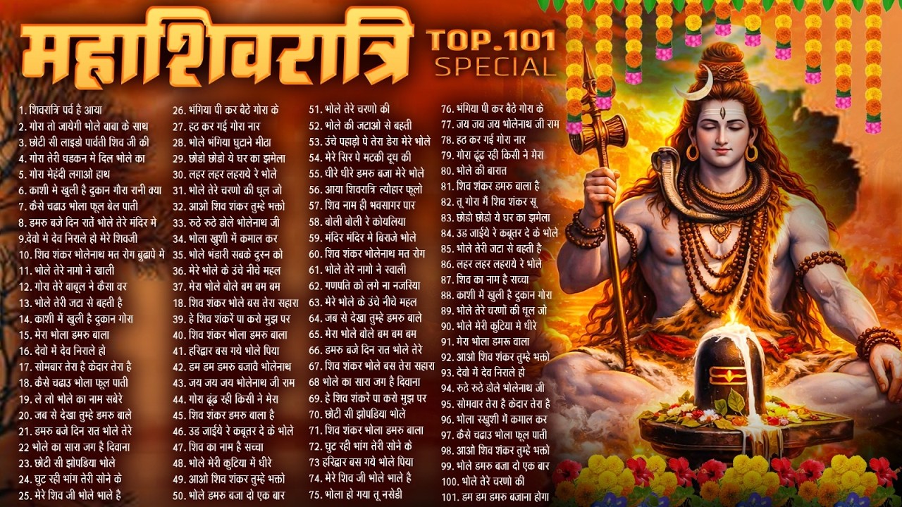 Top 101 शिवरात्रि हिट भजन~ New Shiv Bhajan 2026~Shiv Bhajans ~New Bhajan 2026~Shivratri Bhajan 2026