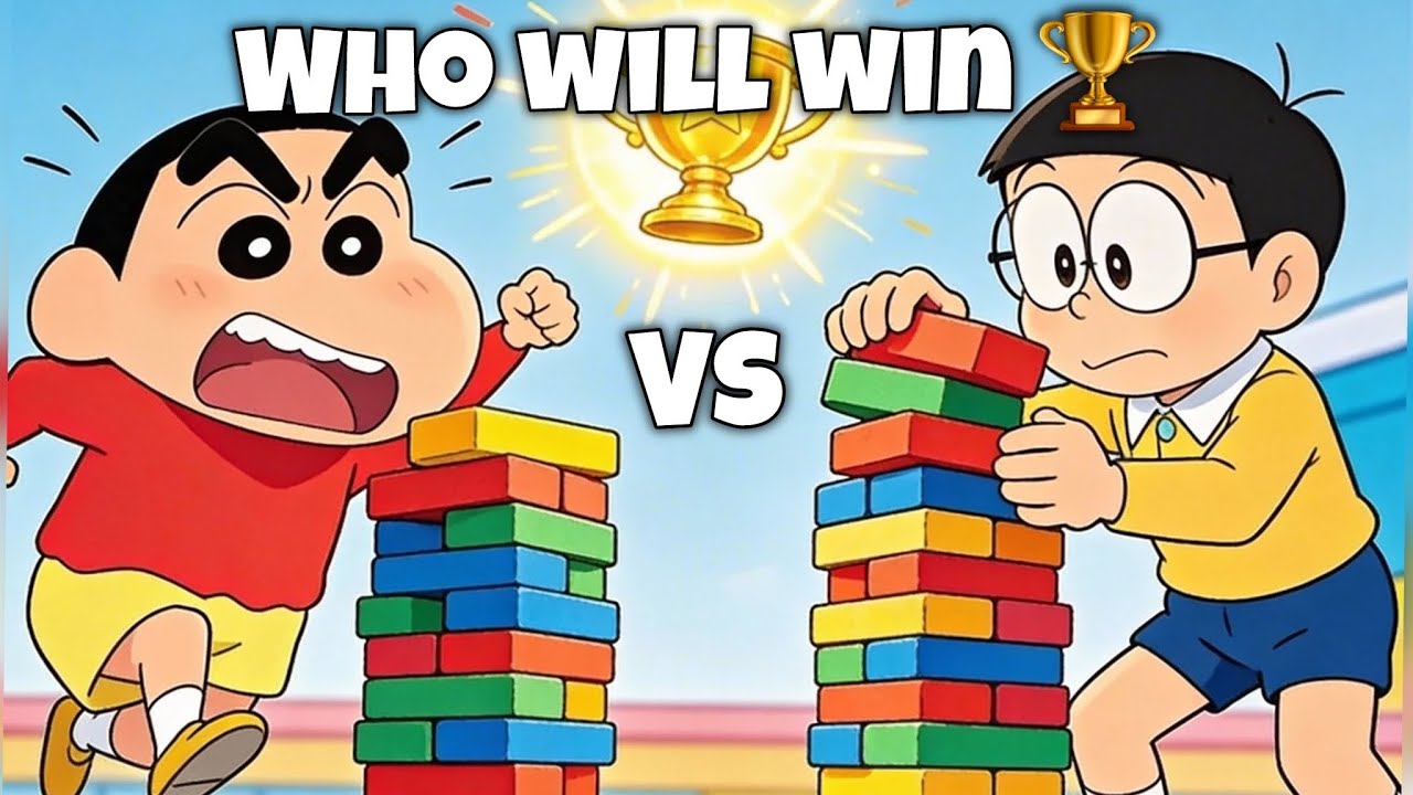 Nobita Plays Build Block Battle With His Friends 🤩