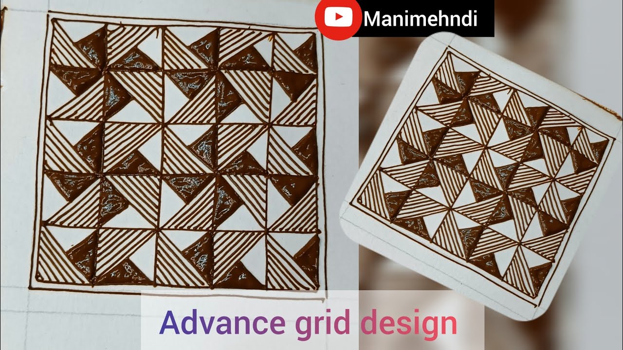 How to make advance grid design|| tips & tricks|| diffrent heena grid/ heena tutorial by mani mehndi