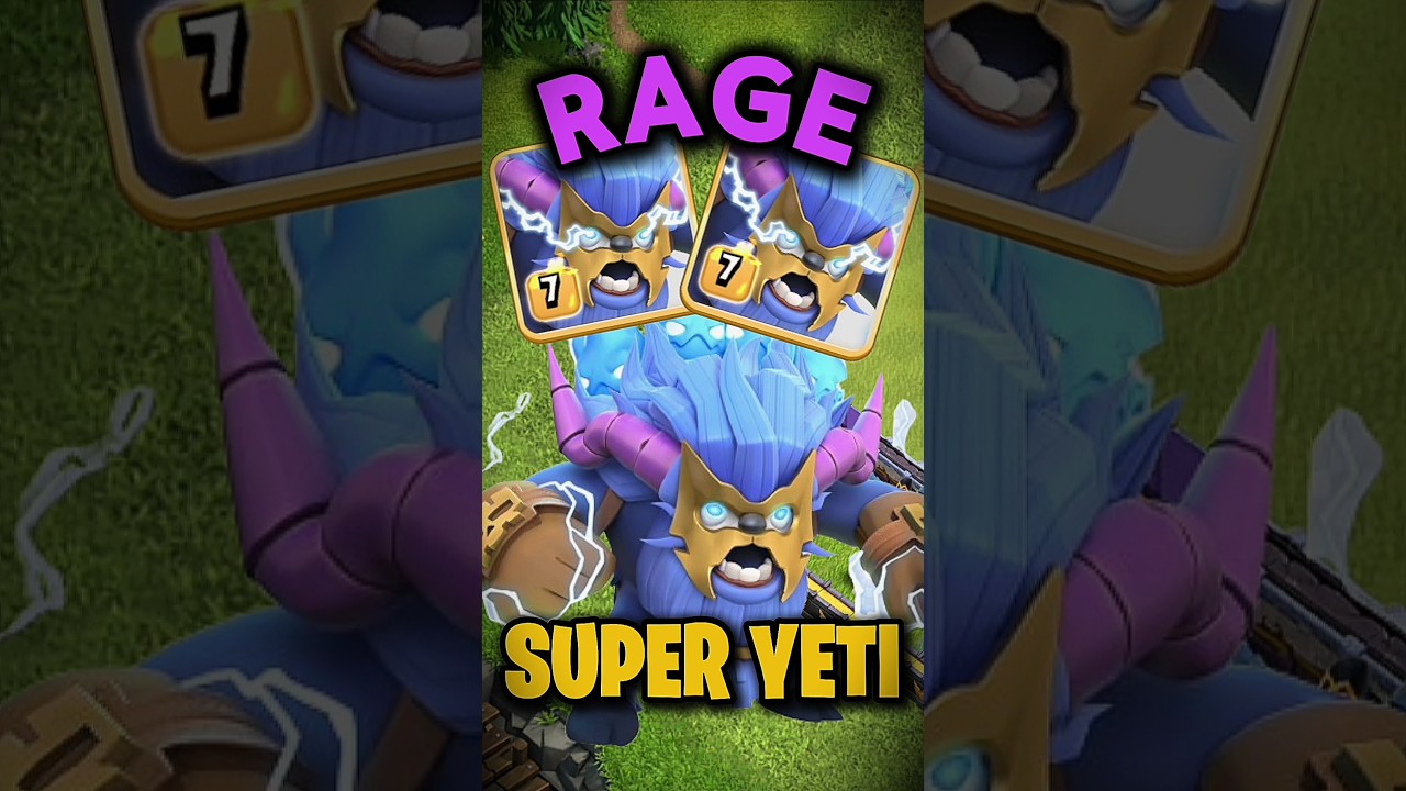 Rage Super Yeti🔥vs Max TH18😱 || Clash of Clans #coc #shortsfeed #clashofclans #shorts