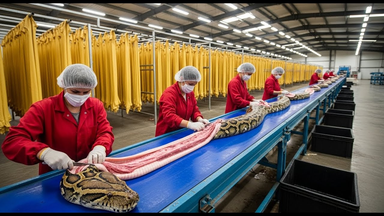 Inside a Luxury Python Leather Factory: From Raw Snake Skin to $10,000 Jacket (Full Process)
