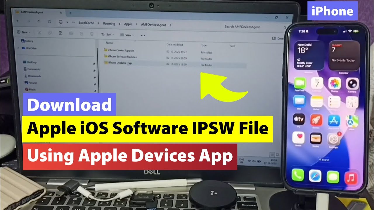 Как загрузить последнюю версию прошивки Apple iOS IPSW с помощью приложения Apple Devices