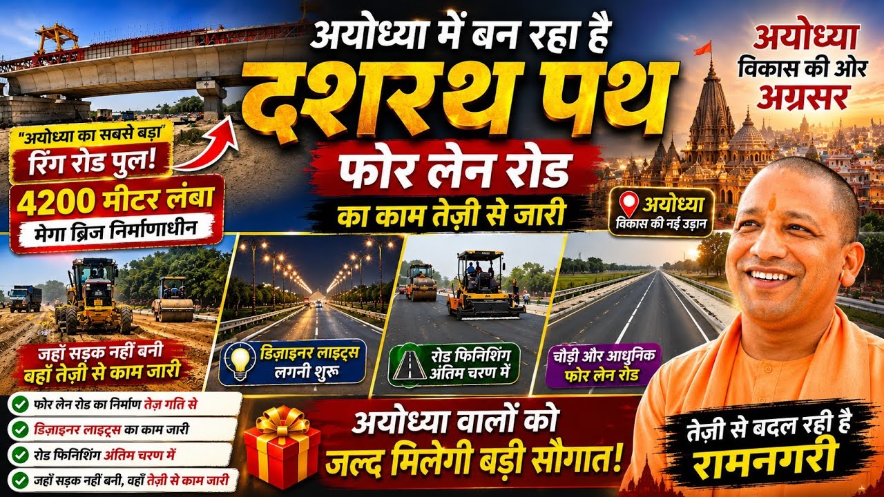 Ayodhya Dashrath Path Latest Update 2026 | 4200 Meter Mega Ring Road Bridge Under Construction