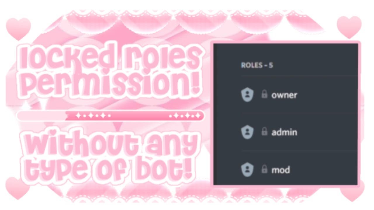 ๑︰How to lock roles on Discord!・🌸﹒୨୧