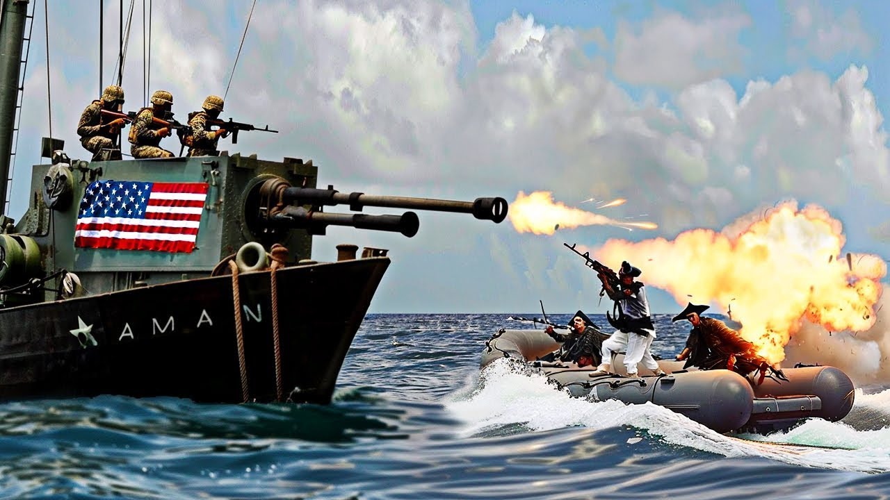 Piratas Somal&iacute;es Atacan El Barco Equivocado de la Marina de EE.UU., No Sale Como Esperaban