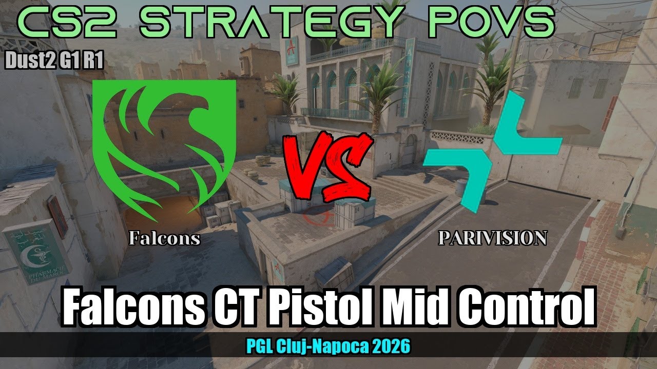 Falcons CT Pistol Mid Control - Dust2 G1R1 | Falcons | PGL Cluj-Napoca 2026