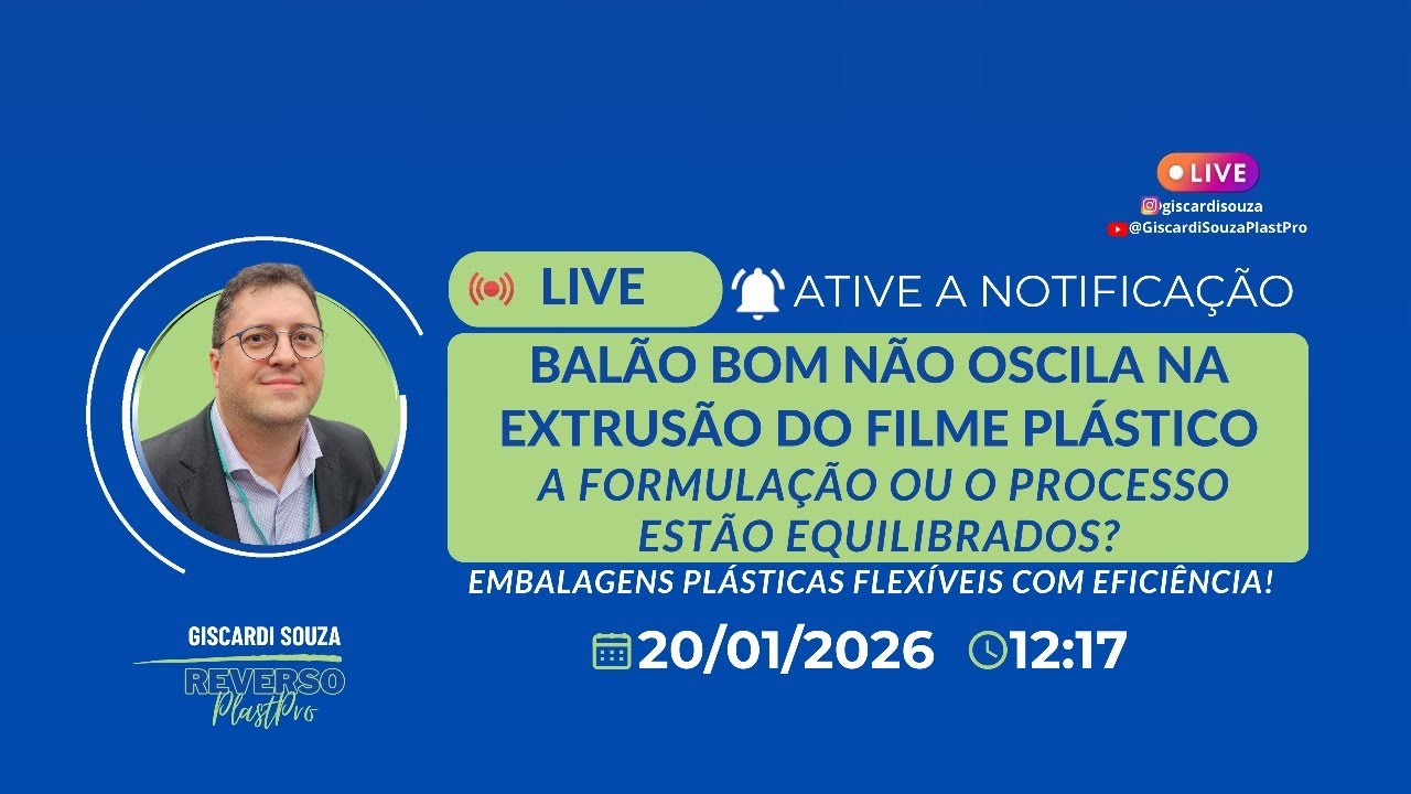 Balão bom não oscila na extrusão do filme Plástico -  A formulação ou o processo estão equilibrados?