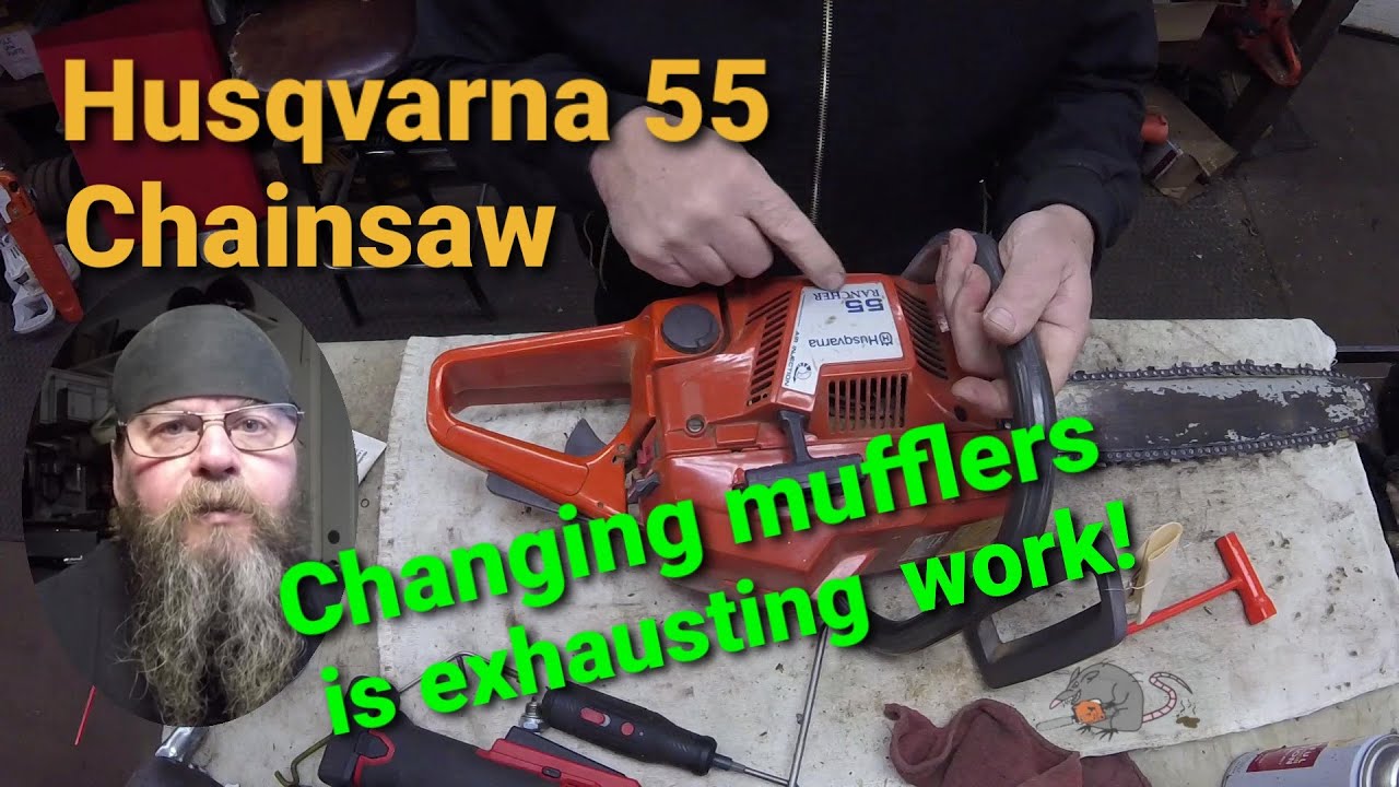 Замена глушителя бензопилы Husqvarna 55
