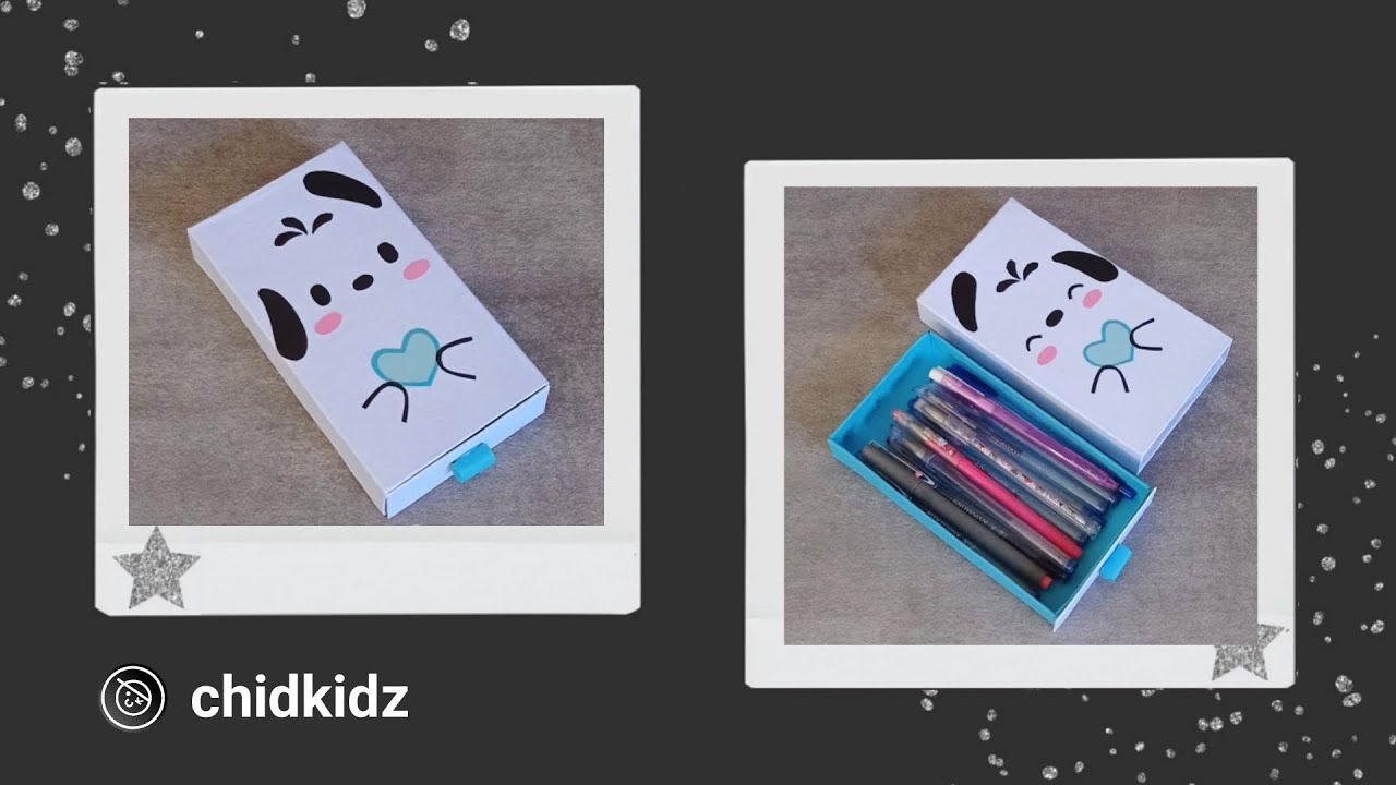 Pochacco Sanrio Pencil Case Cardboard [ 3 Minute Craft ]