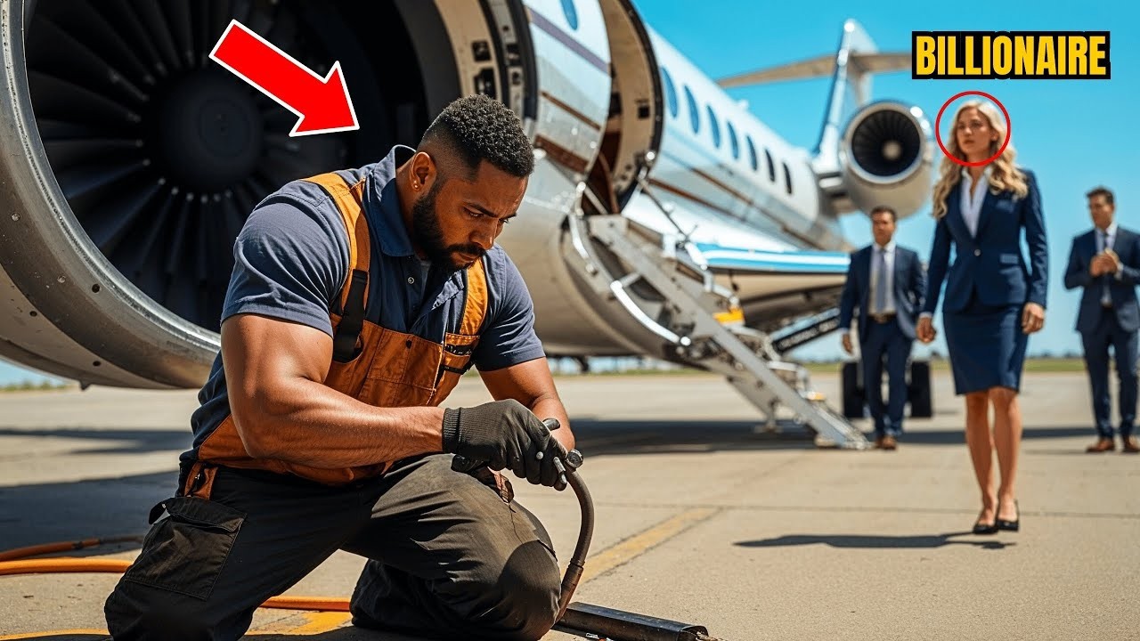 BLACK Mechanic Struggling Fixed A Billionaire’s Jet On The Runway - She Proposed To Him On The Spot