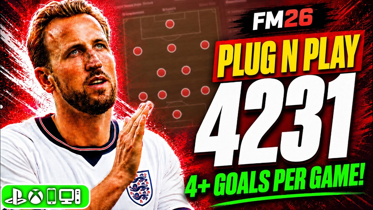 Эта тактика 4-2-3-1 PLUG & PLAY в FM26 &mdash; ПРОСТО ЧИТ-КОД! | Лучшие тактики FM26