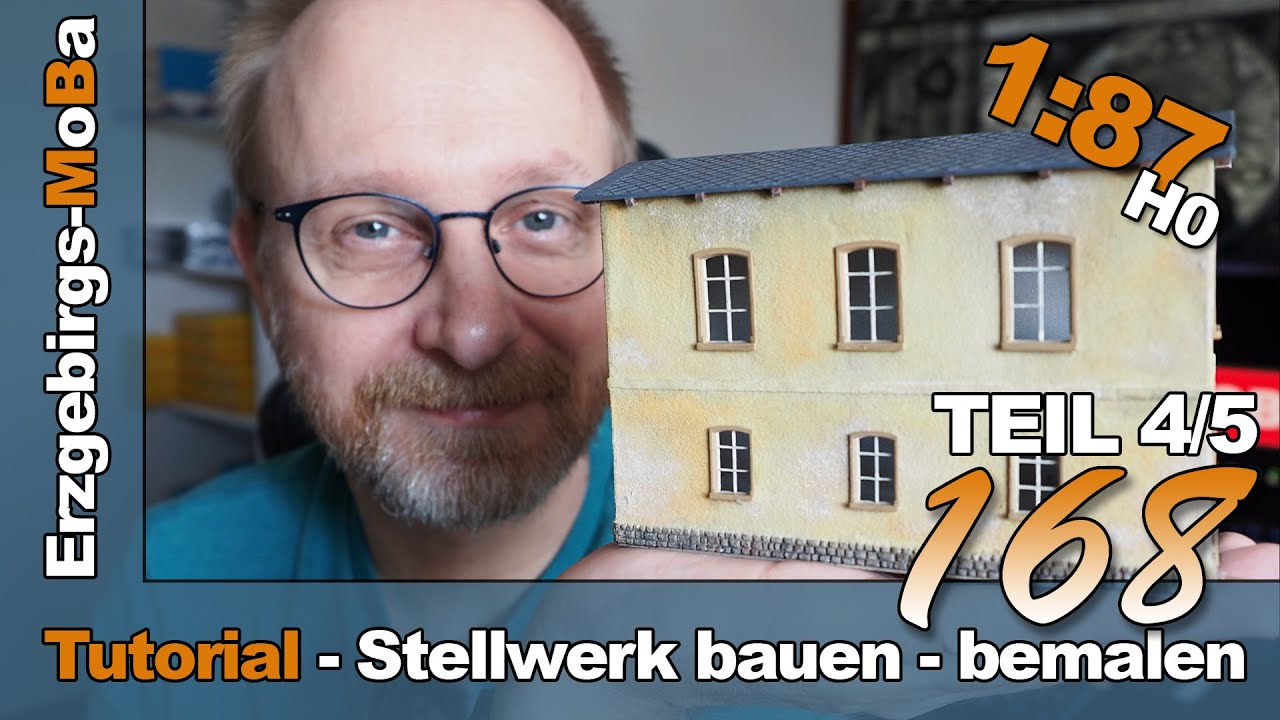 168 - Modellbahn Tutorial - Stellwerk Bienenm&uuml;hle bemalen Teil 4/5 - DR 1/87 H0  - (Deutsch)