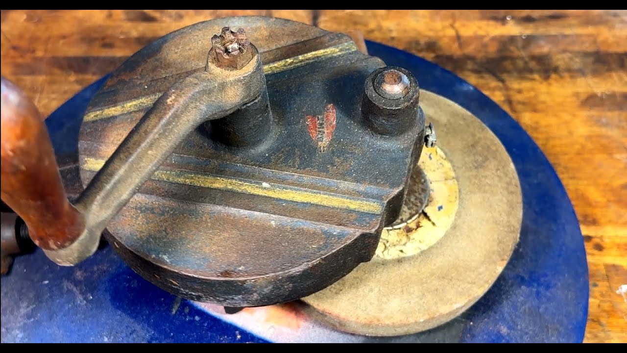 1950's Hand-Crank Bench Grinder (with 6