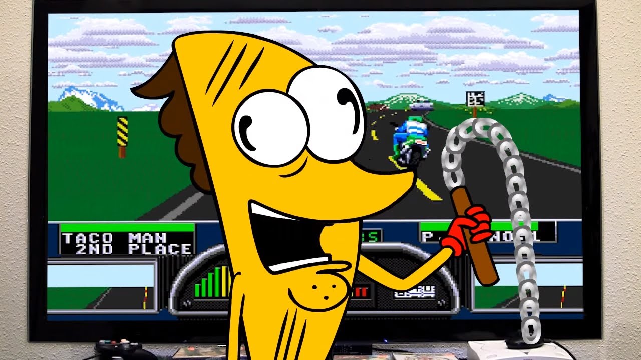 Taco-Man Plays Road Rash (PS1)