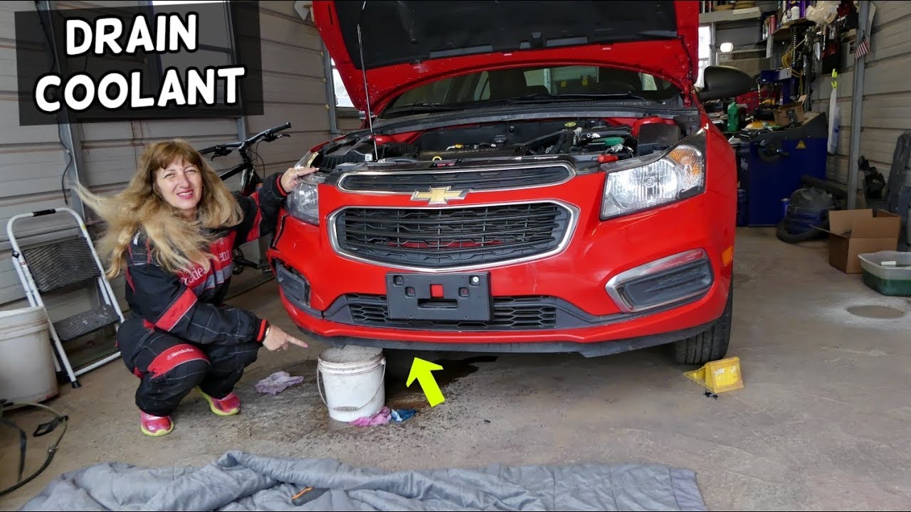 CHEVROLET CRUZE DRAIN COOLANT.  FLUSH RADIATOR COOLANT