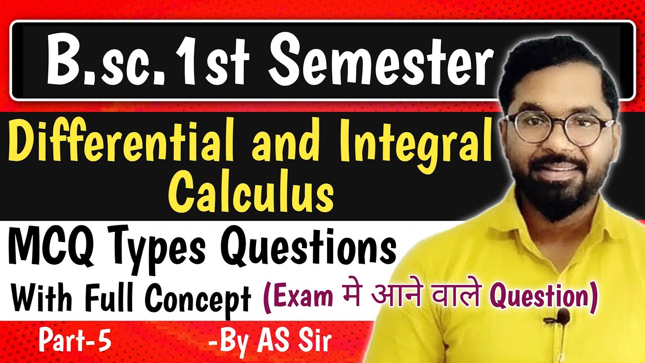B.sc.1st Semester Maths | Differentail & Integral Calculus | MCQ Types Questions | ddu gkp | Part-5