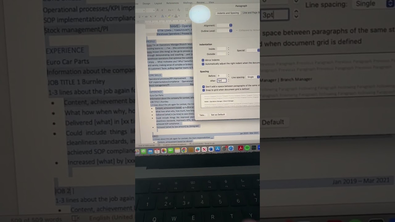 Nail your CV formatting in 2 steps!