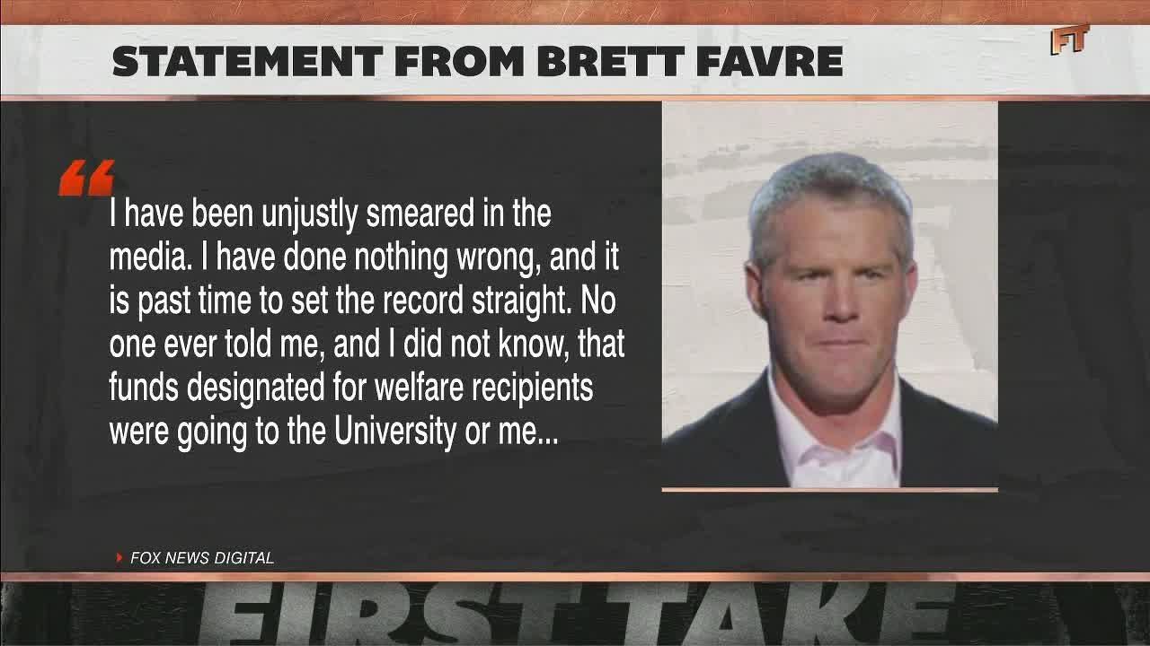 Brett Favre denies any wrongdoing & blames media amid investigation | First Take