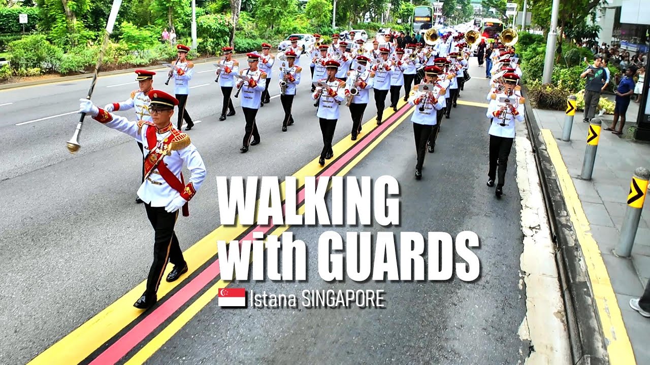 Walk with Guards - Oct 2025 - The Voice of the Guns March - Istana, Singapore 🇸🇬 - Virtual Walk [4K]