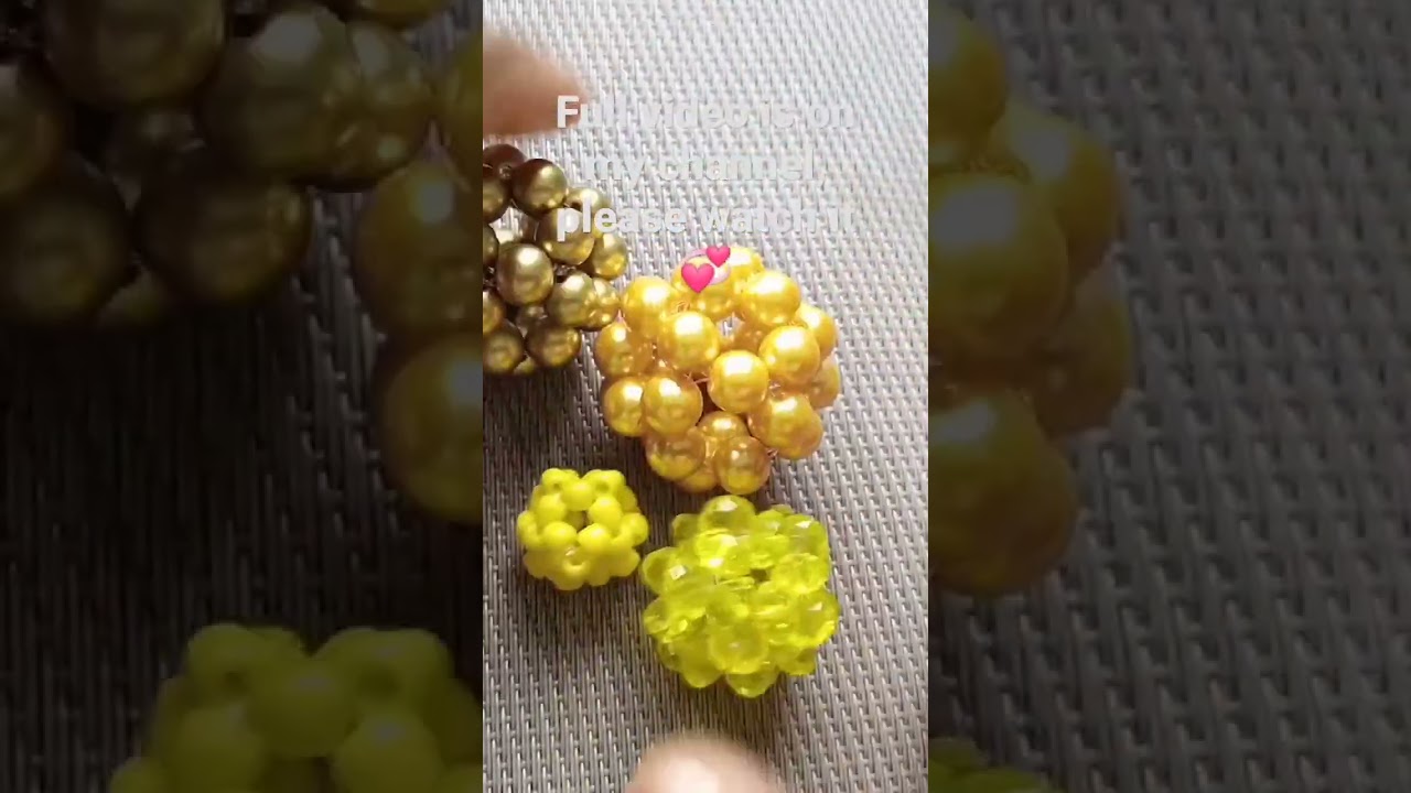 Easiest beaded ball tutorial #Diy #beaded
