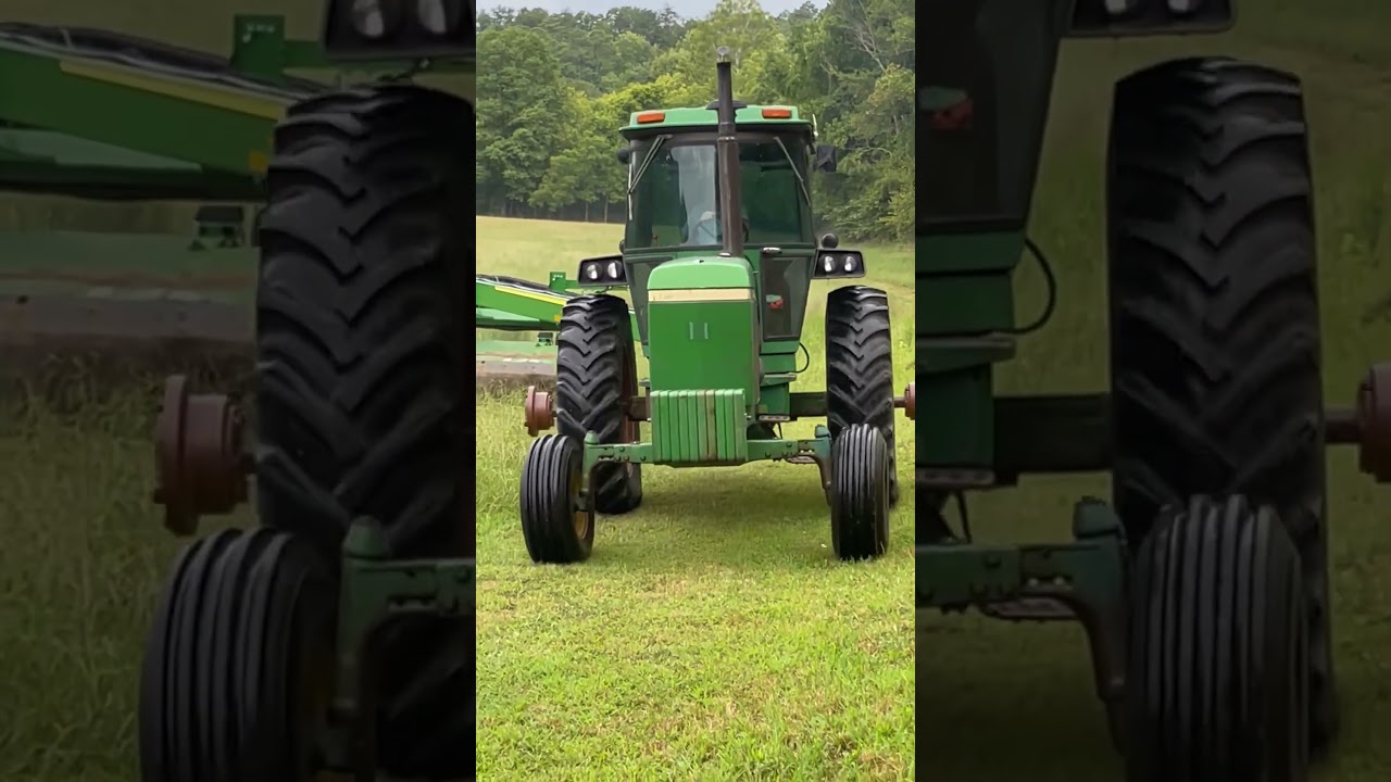 John Deere 4440 Mowing Hay. #farming#johndeere#vlog#automobile#blog#agriculture#new#shorts#trending