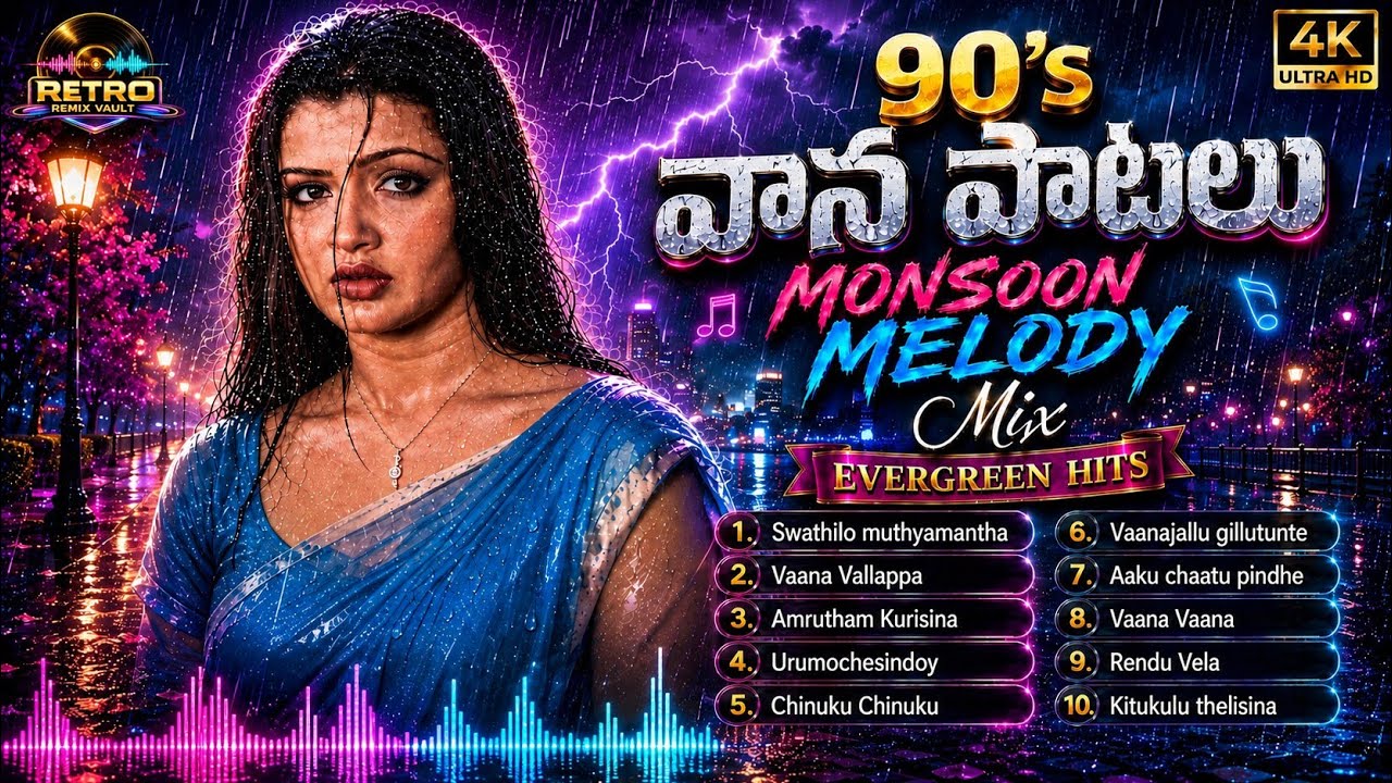90&rsquo;s Telugu Monsoon Melody Mix 🌧️ | Evergreen Rain Songs | 90s Telugu Hits | Telugu Remix 2026