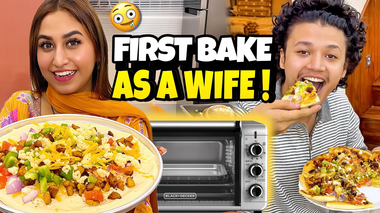 FIRST PIZZA BAKE IN MY HOUSE 😳 SUCCESS YA MESS? 🍕😂 #alizehjamali