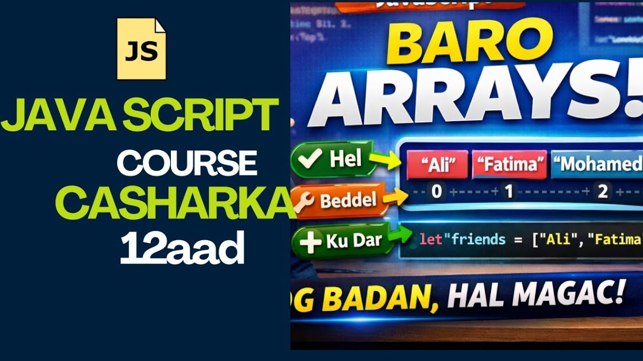 Arrays  in  JavaScript Somali Tutorial [ part 1]