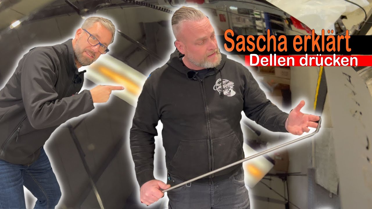 Dellen drücken so geht´s! Sascha erklärt Dellentechnik: Dellendrücken Ausbeulen ohne Lackieren