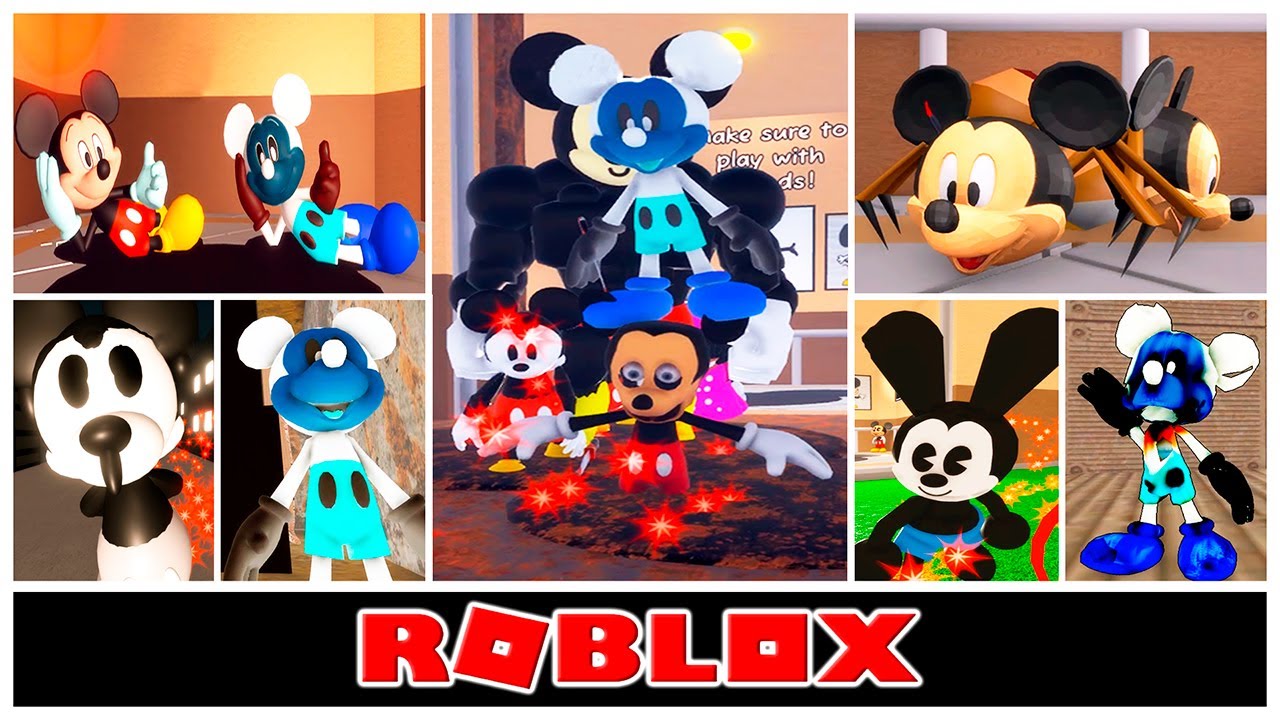 I FACE THE 55 SCARIEST FLOORS OF MICKEY'S ELEVATOR ON ROBLOX!
