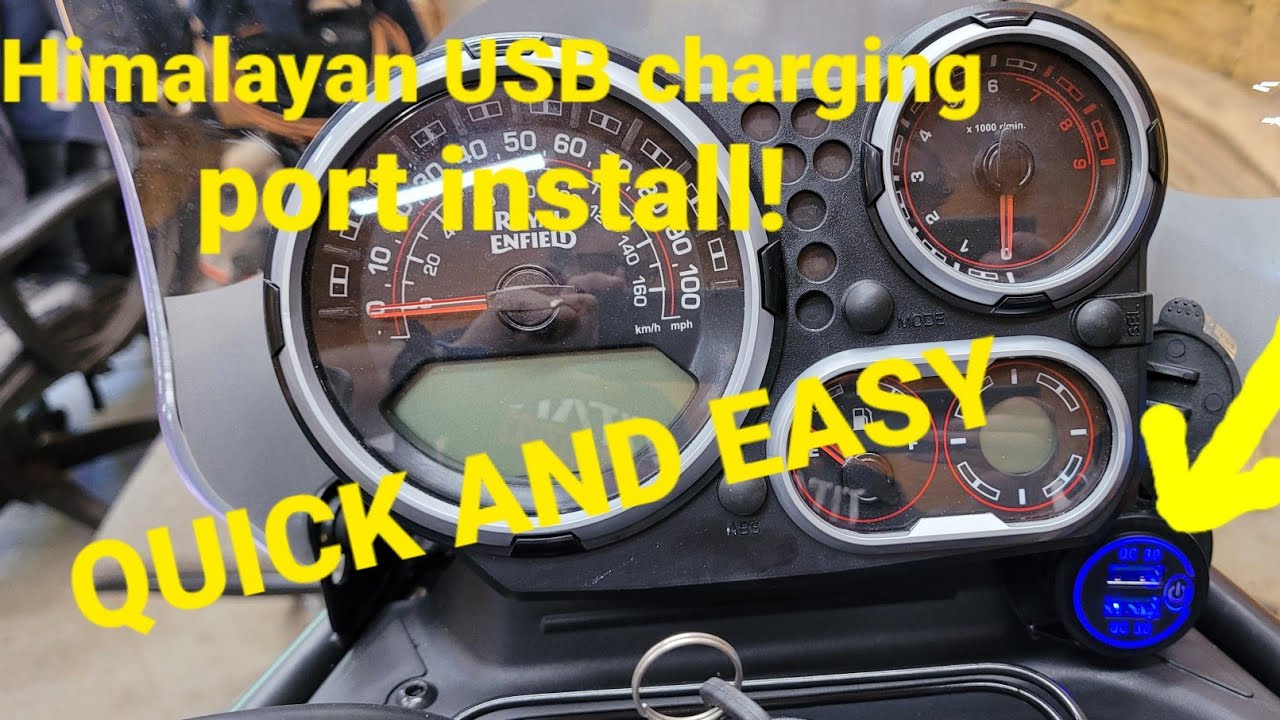 Простая установка порта USB для зарядки Royal Enfield Himalayan