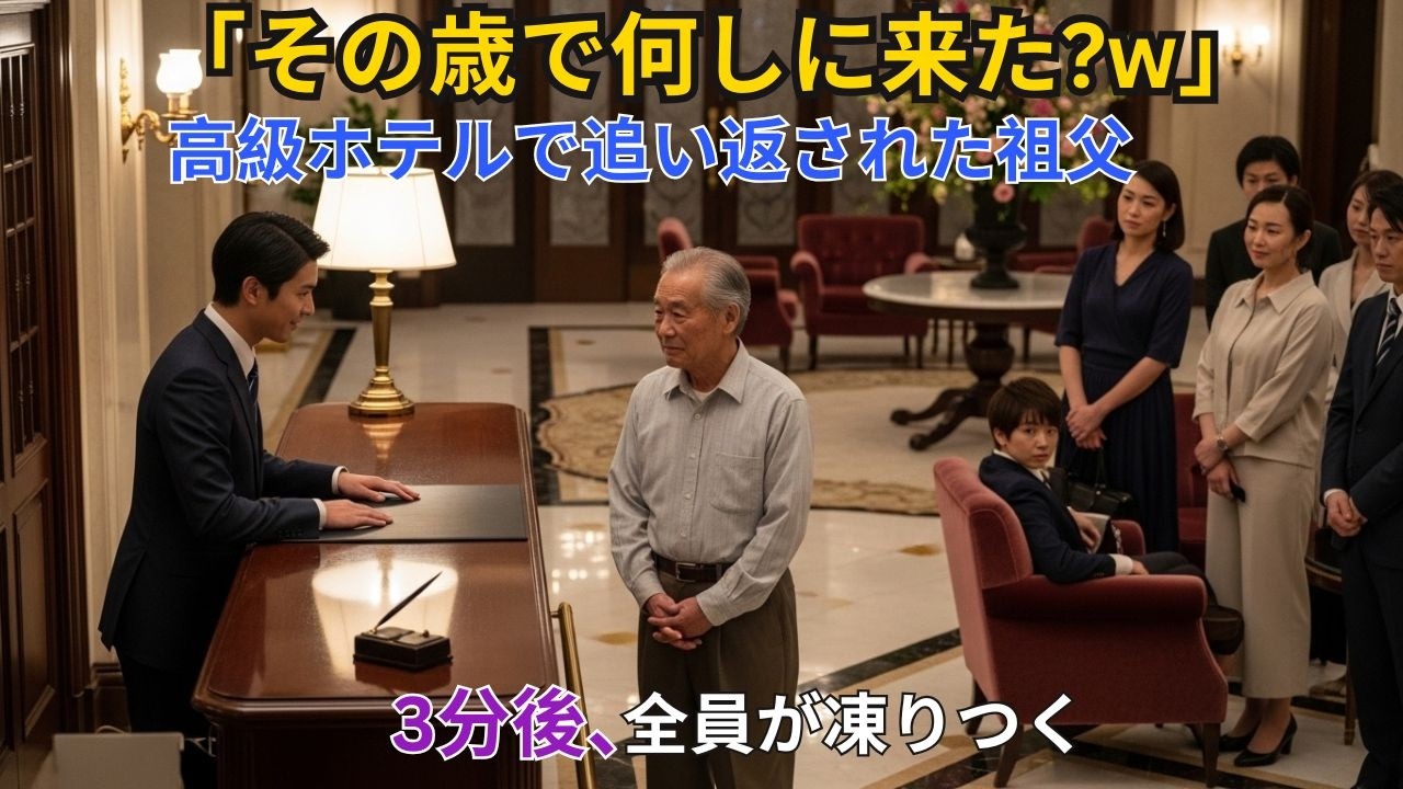 【スカッと】「その歳で何しに来た？」嘲笑された祖父。黒塗りが次々と並ぶ【シニア】