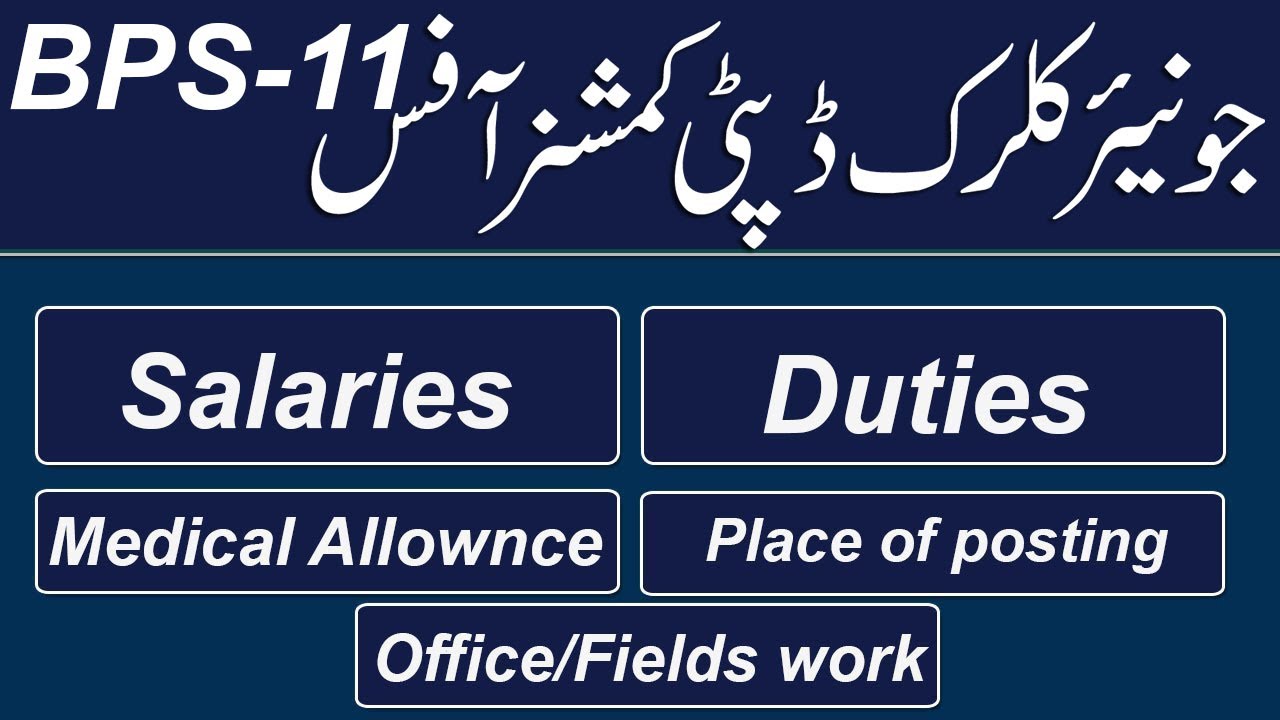 Junior Clerk Jobs 2025 | Salary, Duties & Requirements | DC Office Jobs Pakistan"